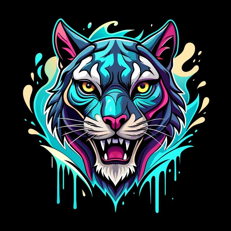 Éclaboussure de couleur de tigre