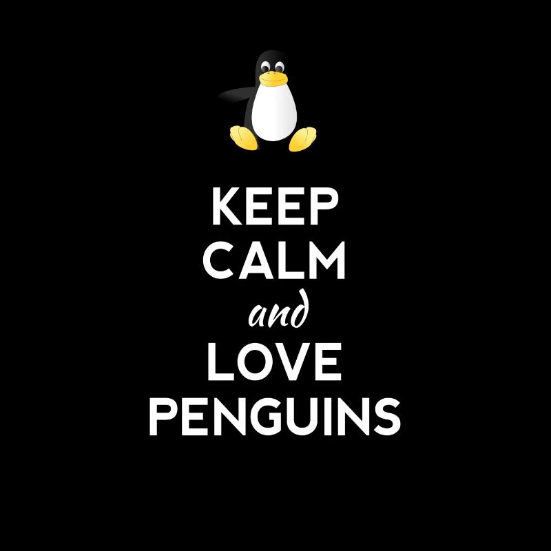 keep calm love pingouin Linux nerd ordinateur cpu lo