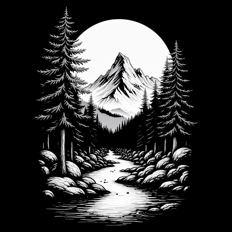 Landschaft Natur Berge Wald Bäume Baum Fluss Berg