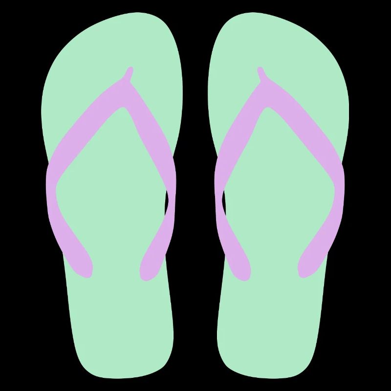 Mint Flip Flops Lavender Straps