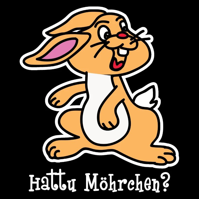 Lustiger Hase fragt Hattu Möhrchen Geschenkidee