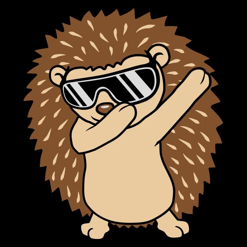 Cool funny dabbing hedgehog
