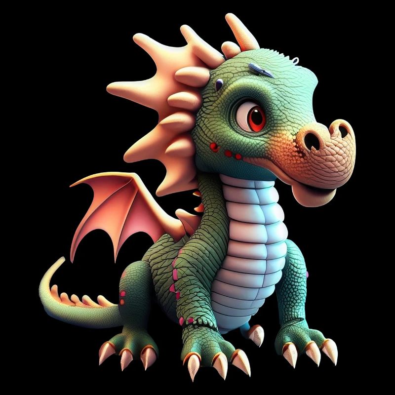 mignon petit bébé dragon drôle