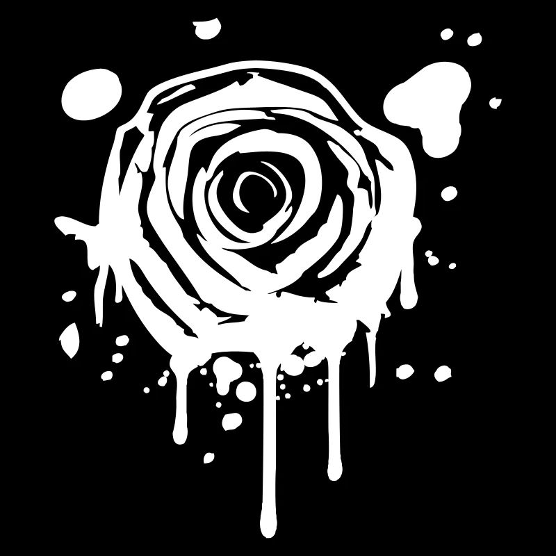 Rose Blossom Graffiti Drop Rose Romantic