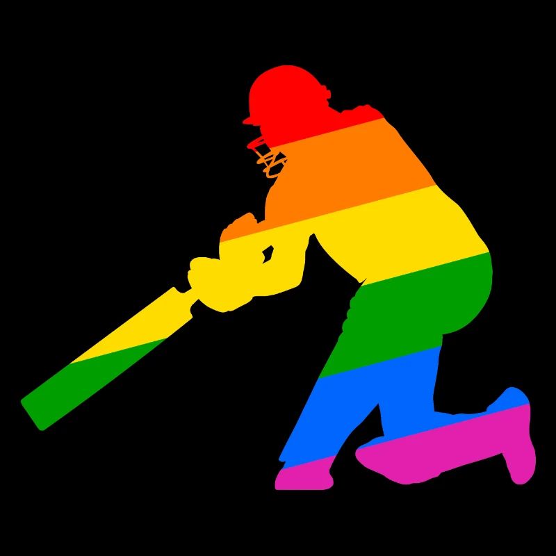 Cricket Player with Rainbow Gift Idea