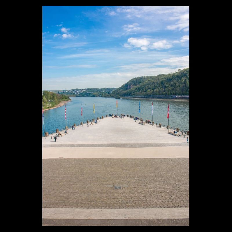 Affiche du Rhin et de la Moselle de Deutsches Eck Koblenz