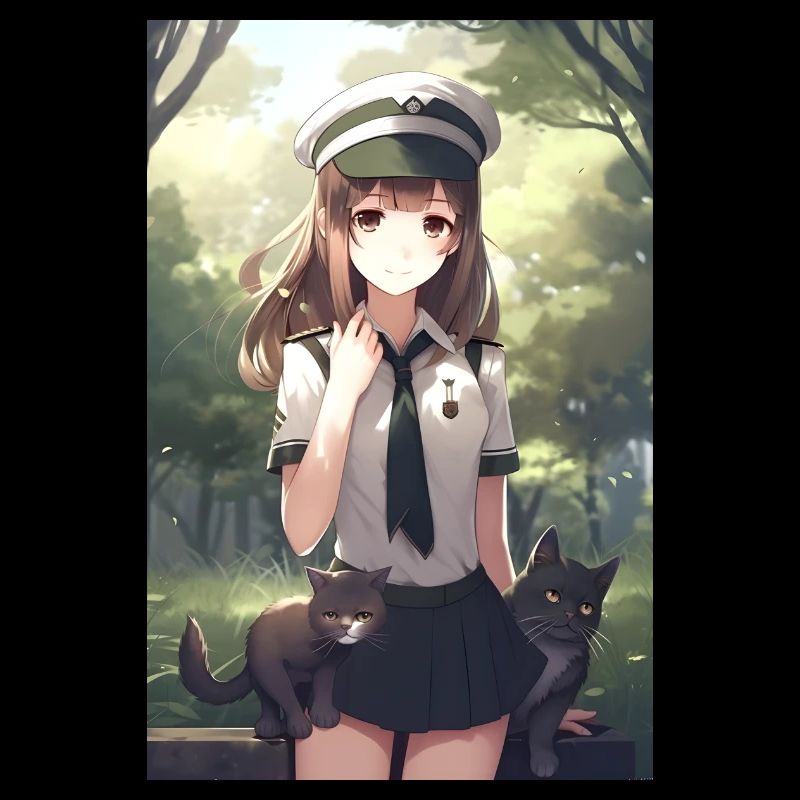 Anime Mädchen Katze Uniform Geschenk