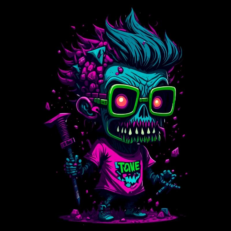 Zombie cool coloré