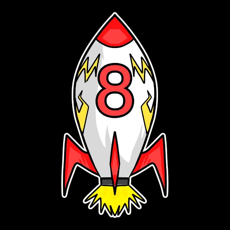 Rakete Junge 8. Geburtstag