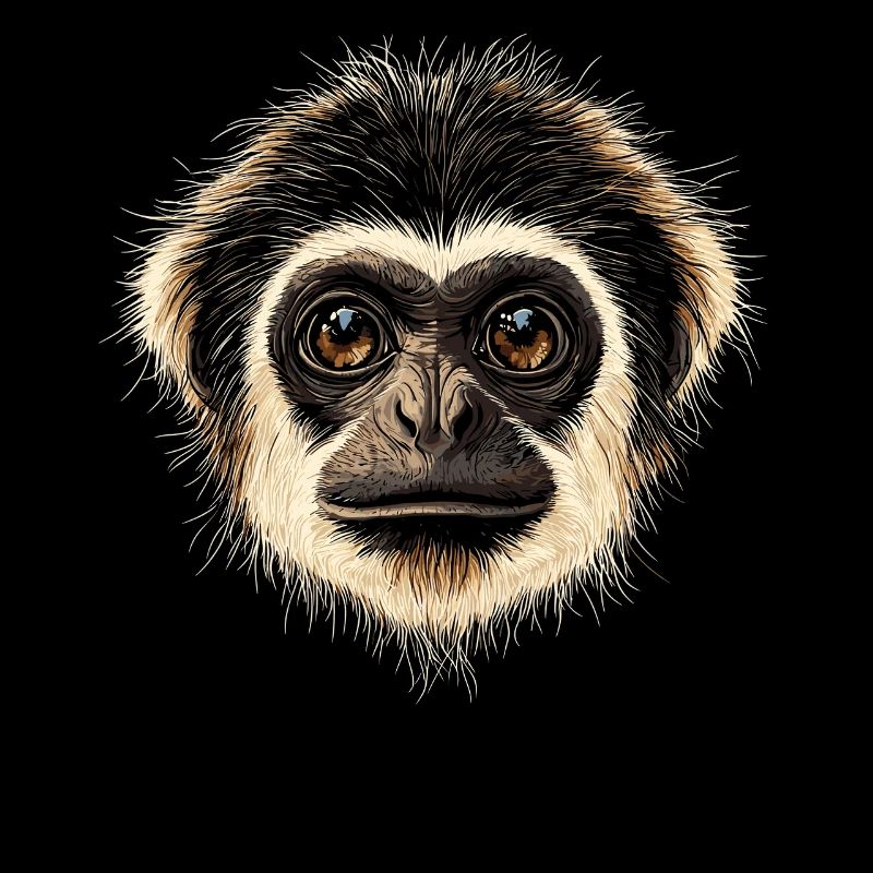 Gibbon Monkey Whitehand Gibbon Monkey Cute Lar Gibbons