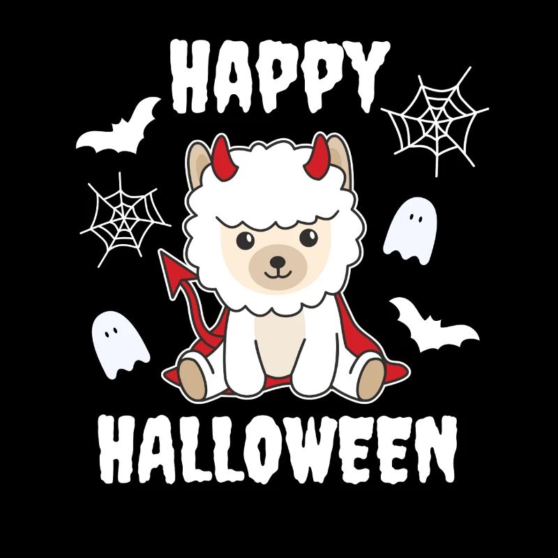 Alpaca Happy Halloween Devil Costume
