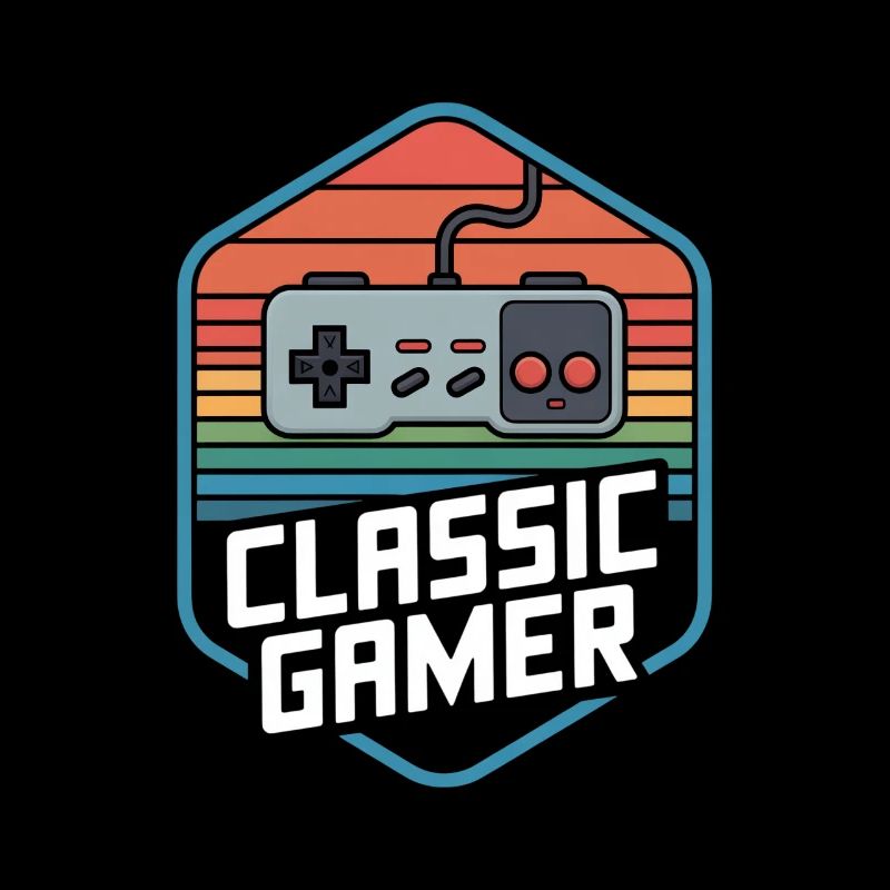 Classic Gamer Retro Controller Nostalgia