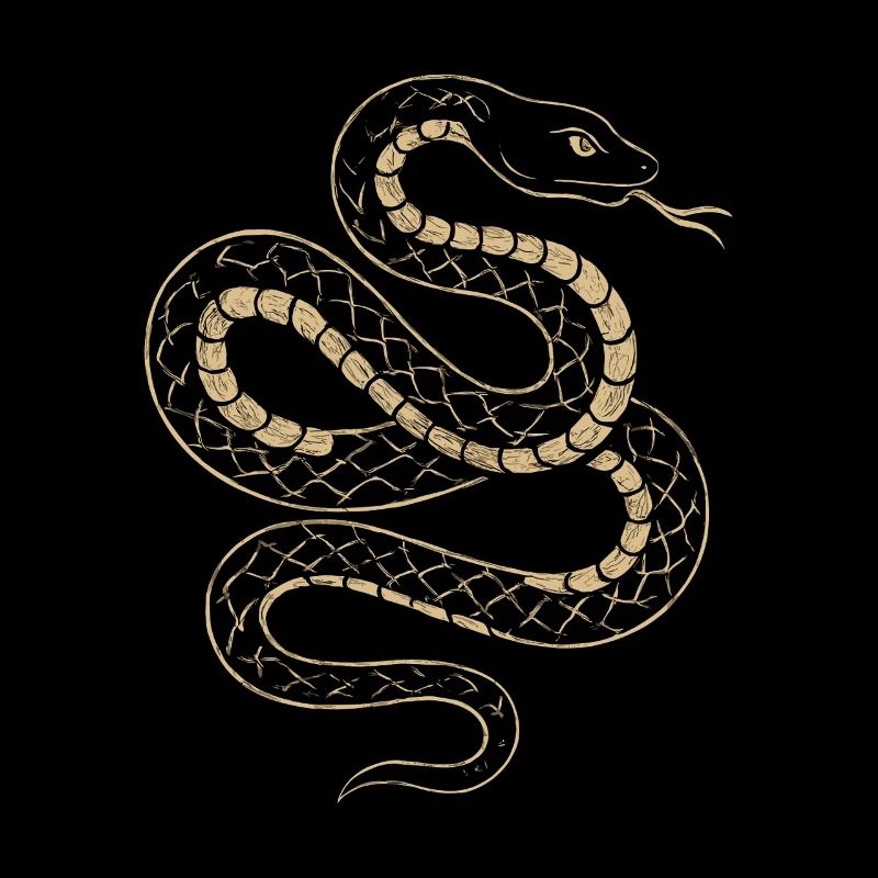 Golden Snake Net Pattern