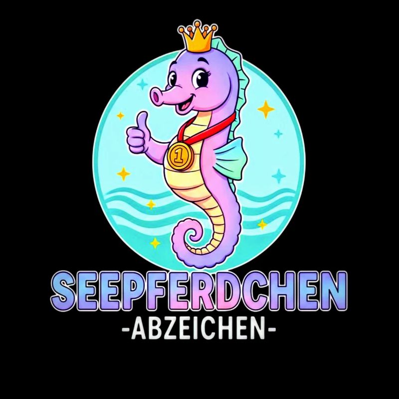 Seepferdchen Abzeichen mit Farbverlauf