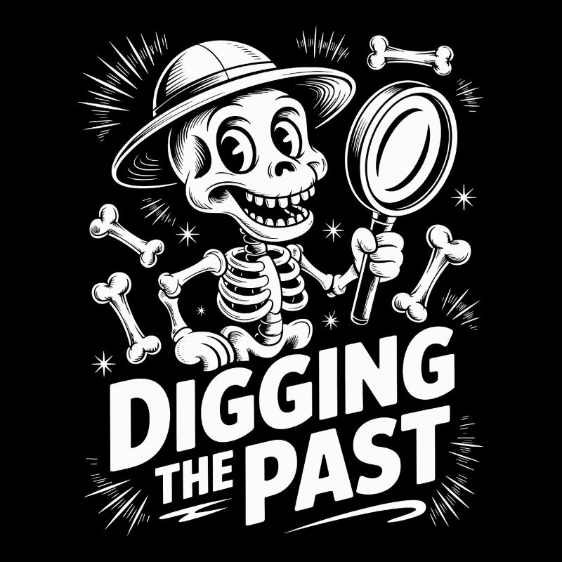 Squelette déterrant le passé