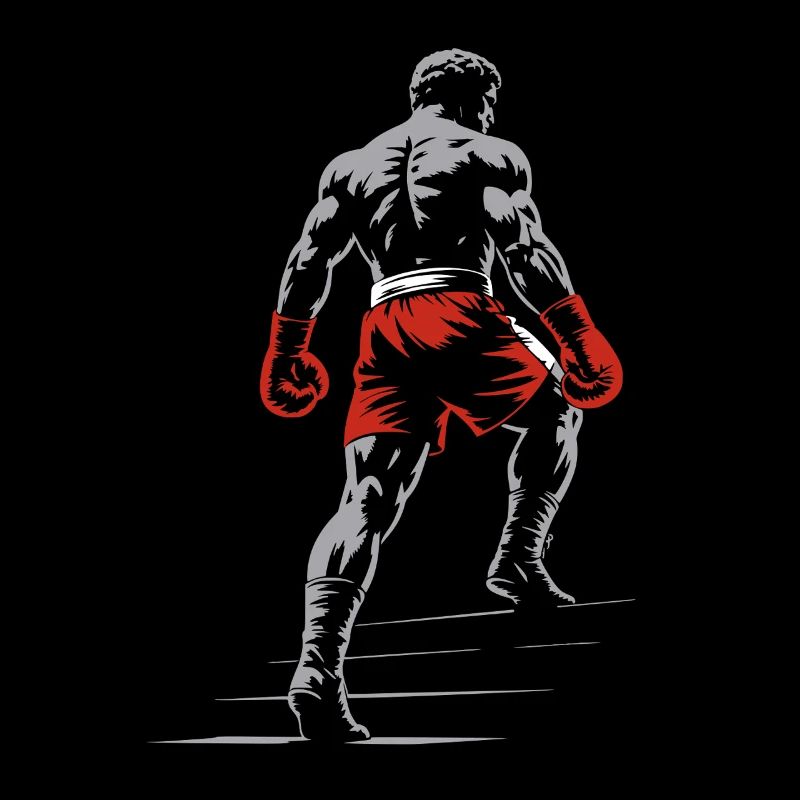 Boxer mit Boxhandschuhen