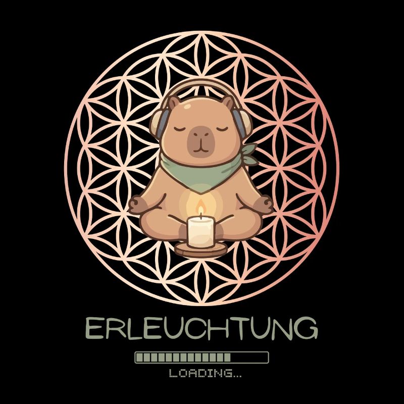 Enlightenment loading – Funny Capybara Yoga Gift