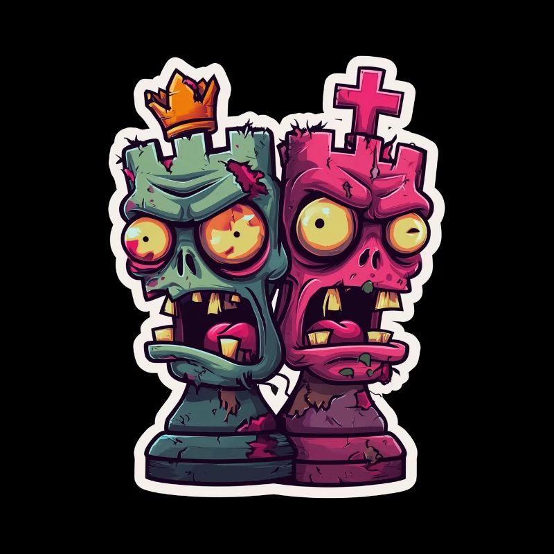Chess Zombie Figures Design for Men Gift