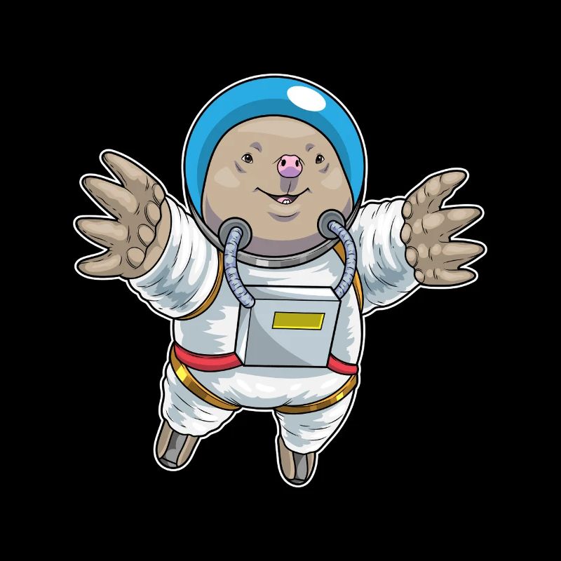 Maulwurf Astronaut Weltraum