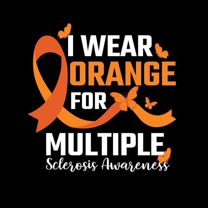 Multiple Sclerosis Orange Ribbon MS Awareness