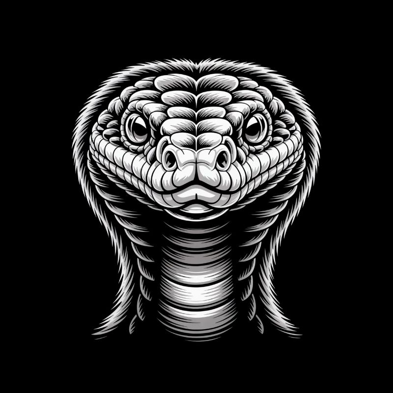 Tête de serpent blanc