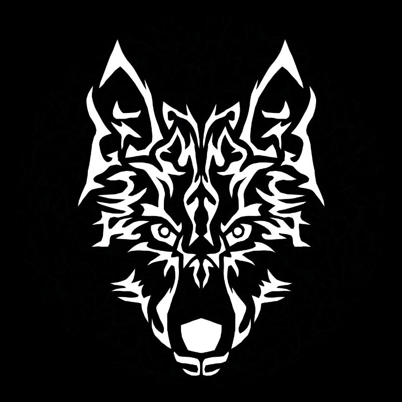 Wolf's Head, Wolf Tatoo Drawing