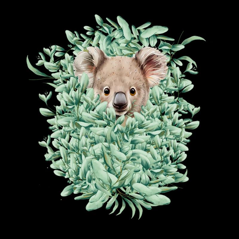 Koala Bear in eucalyptus forest