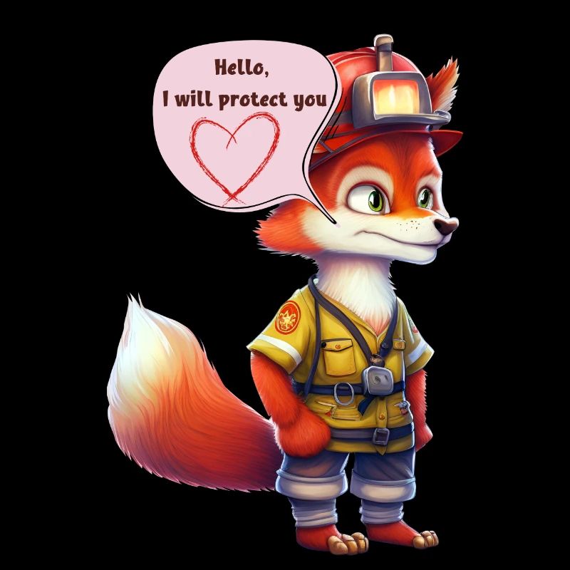 Firefighter, i will protect you, fox