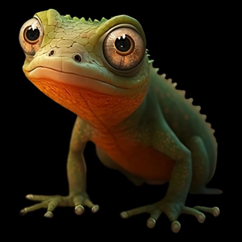 Süße kleine Eidechse mit großen Augen