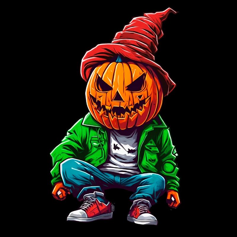 Graffiti Halloween Pumpkin Streetman