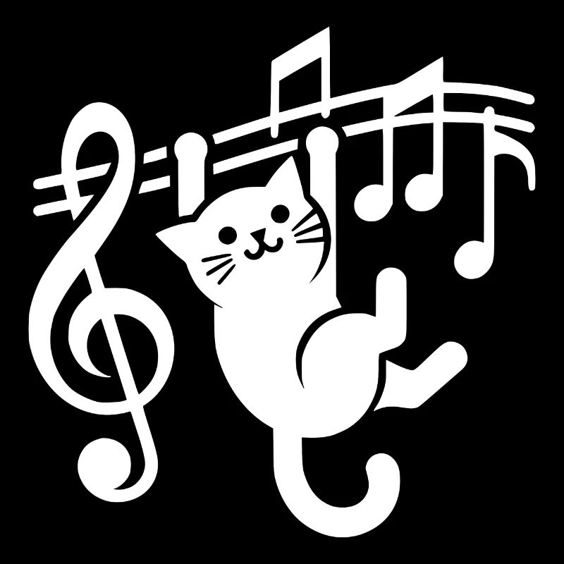 Petit Coquin Musique Chat Notes Drôles Chats
