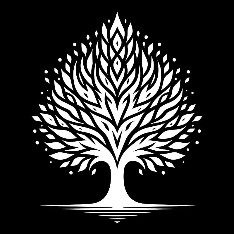 Abstract tree as a spiritual ornament