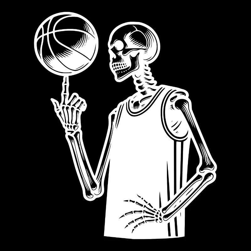 Basketball Playing Skeleton Halloween Style