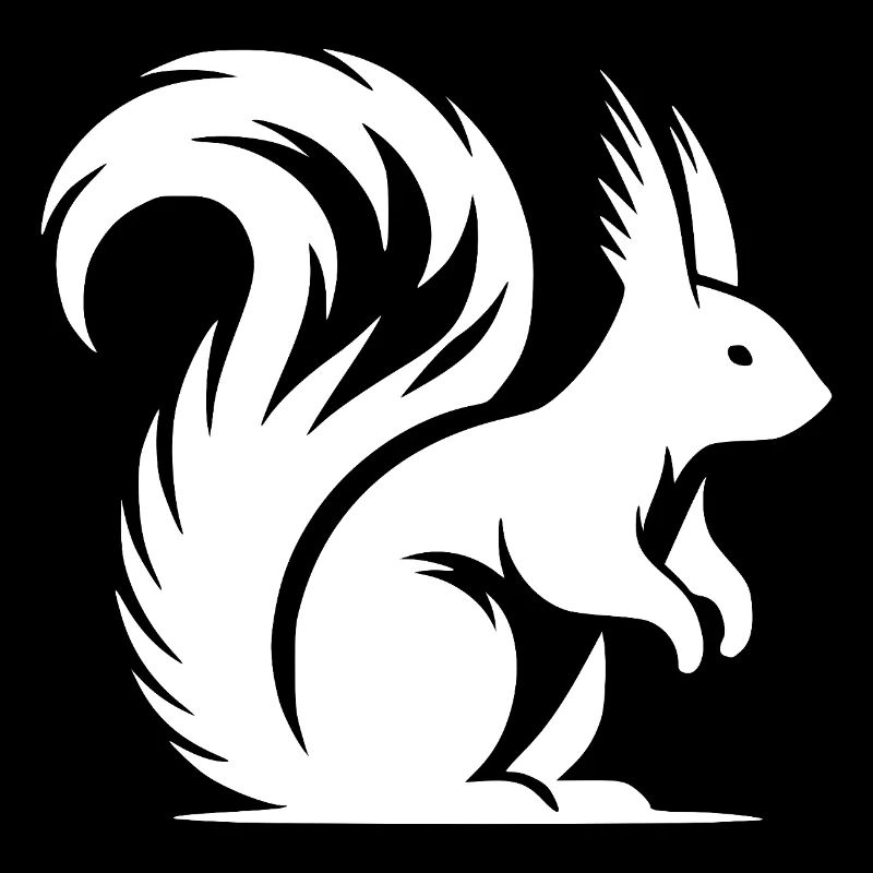 Kleines süsses Eichhörnchen Kinder Zeichnung