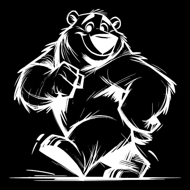 Polar bear stroke by stroke to become a favorite character