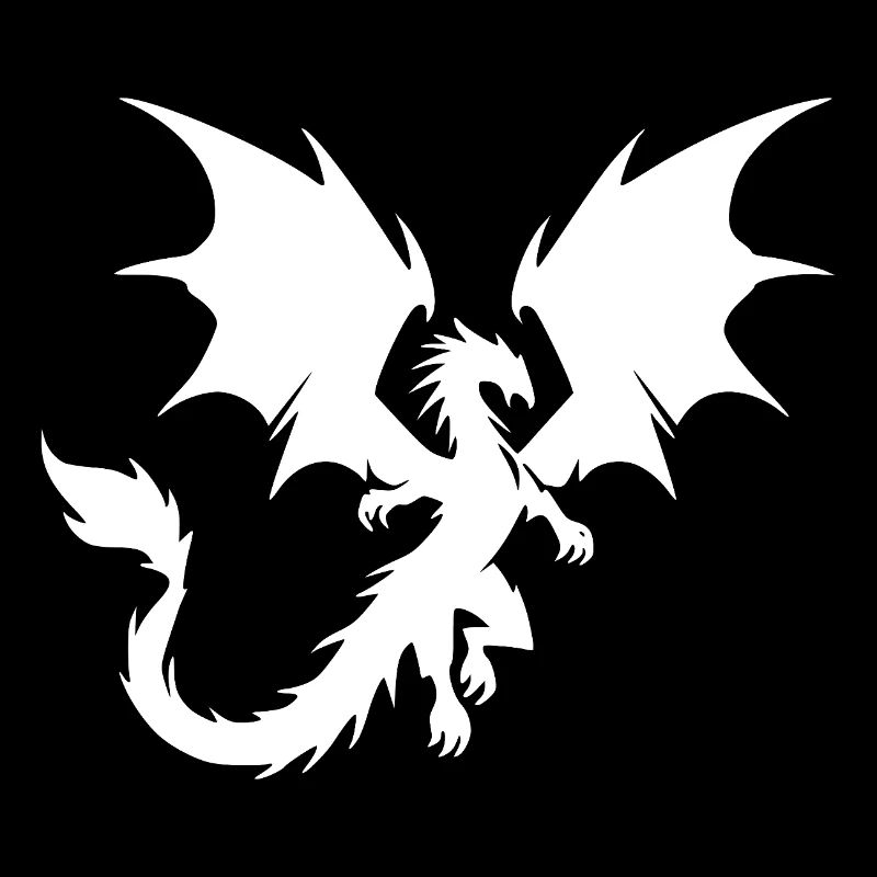 Large flying dragon with huge wings