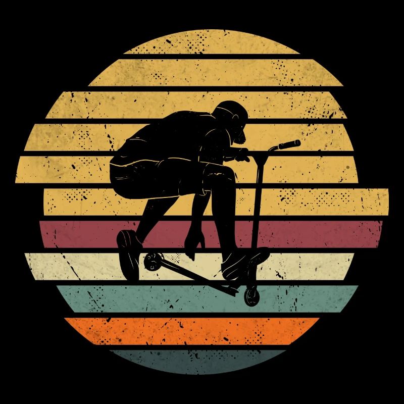 Stunt Scooter Roller Junge Vintage