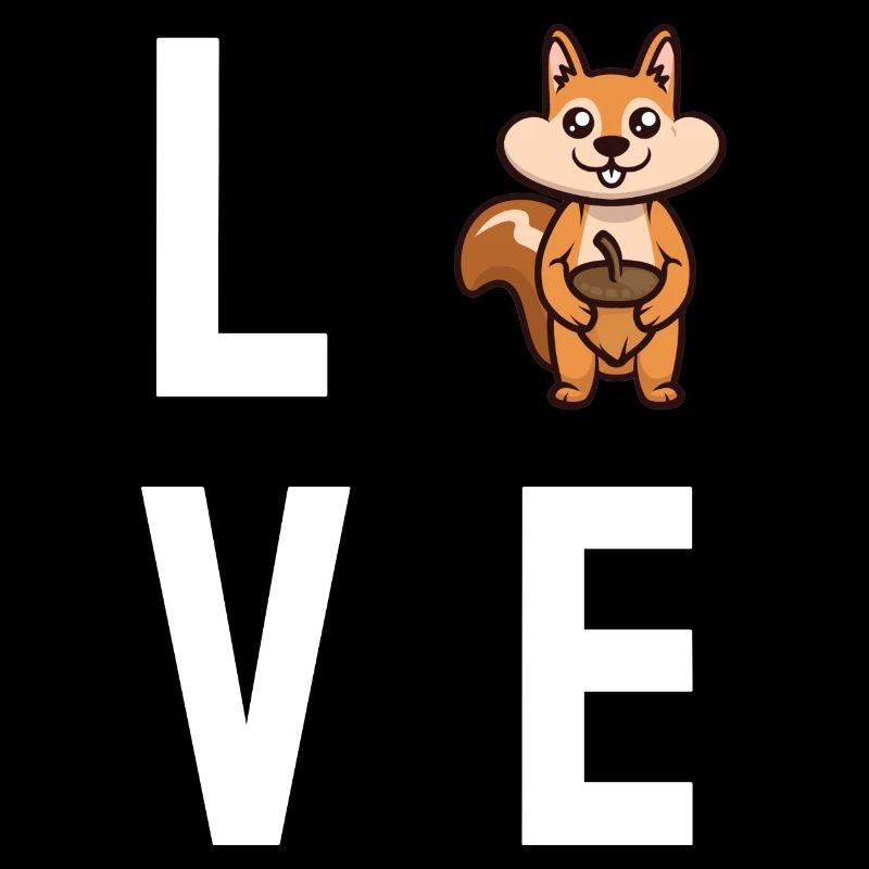 Nagetier Liebe Wald Tier Geschenk Eichhörnchen