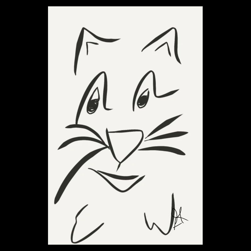 Conception de visage de chat mignon