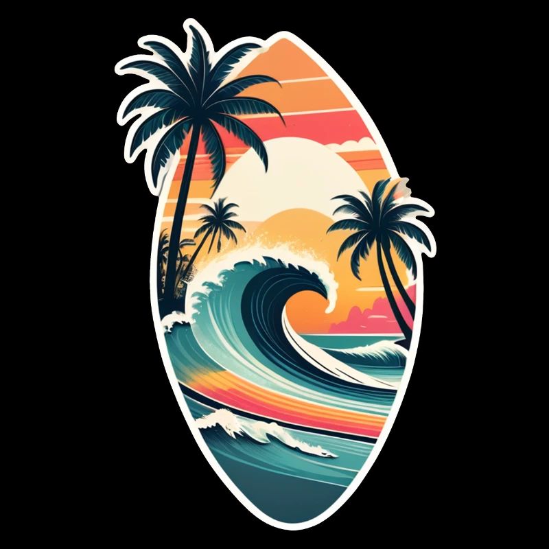 surf plage palmier soleil vacances