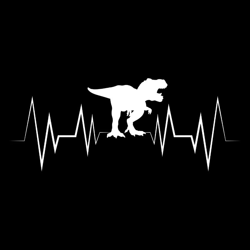 Herzschlag T-Rex Silhouette