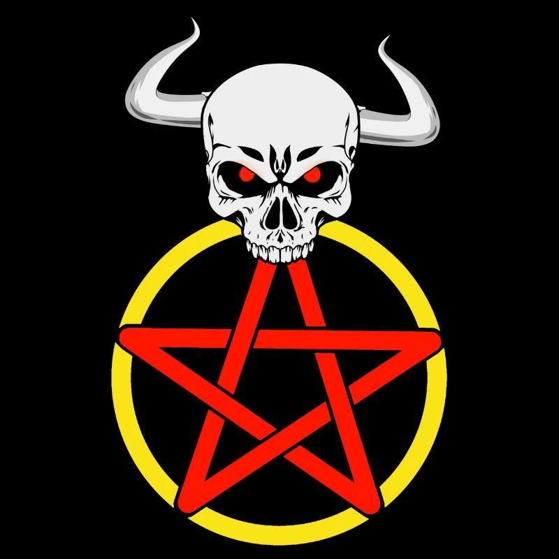 Satan Satanic Devil Pentagram Horns Horror