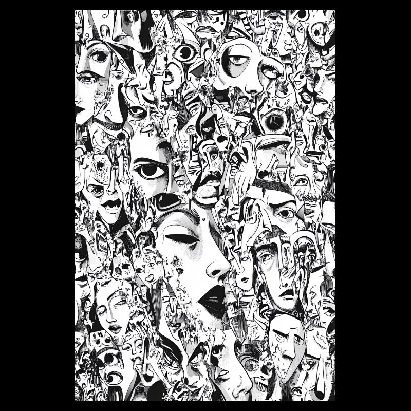 Masken-Mosaik: Gesichtskarussell