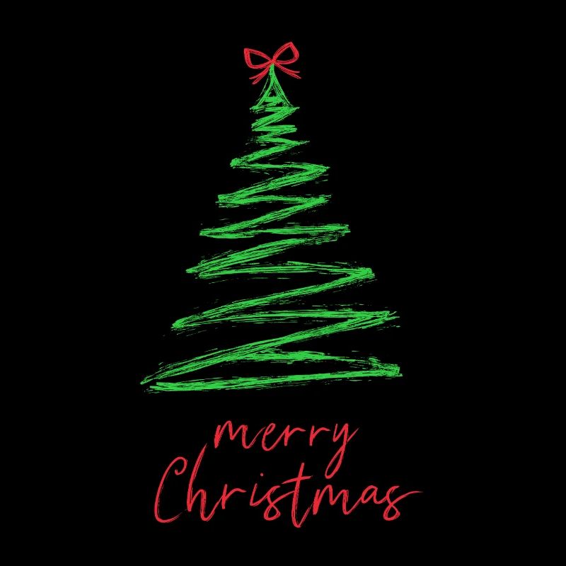 Green Christmas Tree Brush Style