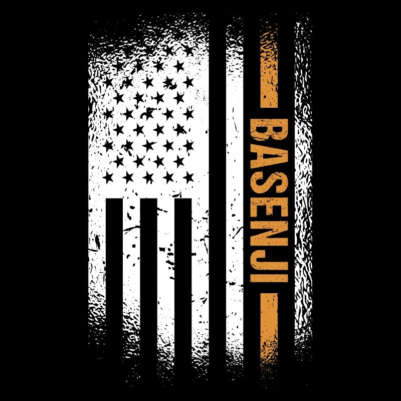 Chien Basenji Us drapeau