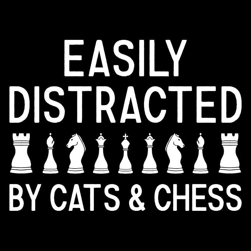 Chess Player Easily Distracted By Cats And Chess
