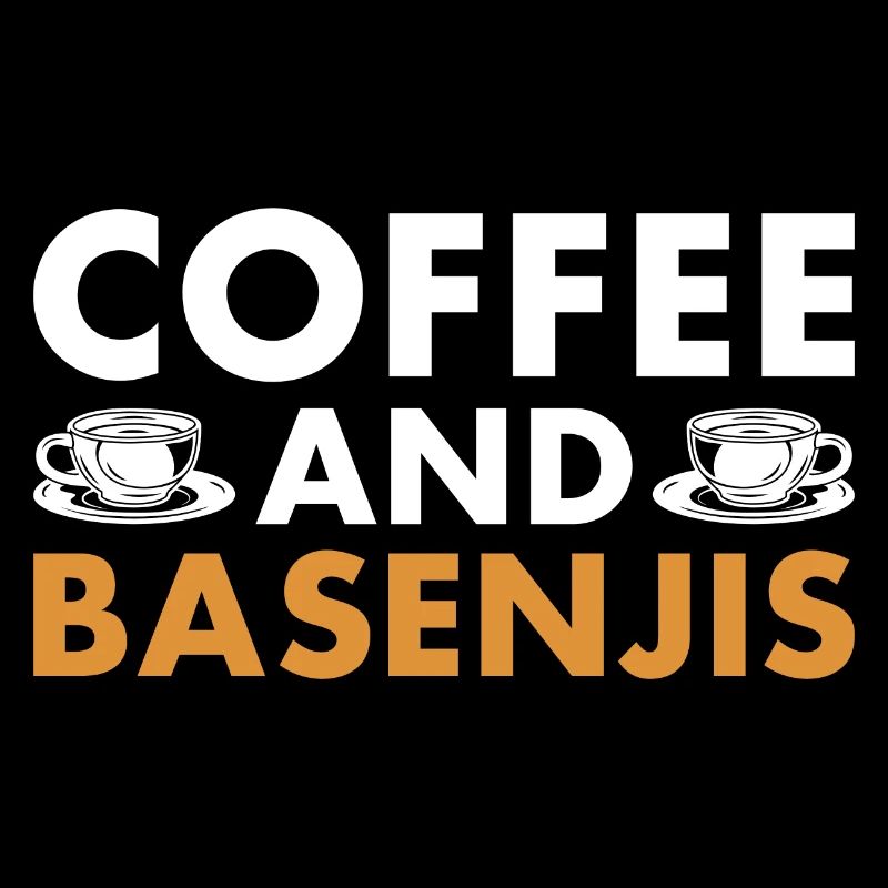 Dog Coffee And Basenji