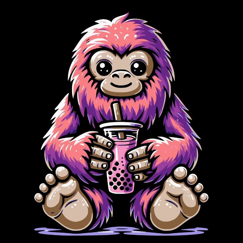 Bubble Tea Bigfoot Boba Tea Kawaii Gift