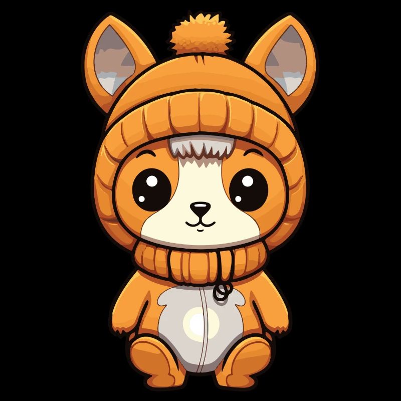 Squirrel Winter Comic Cute