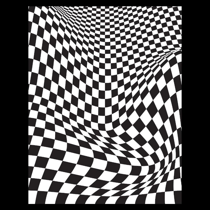 Illusion à damier déformée